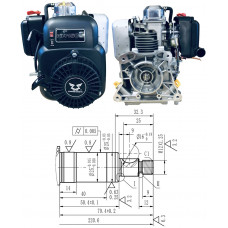 SILNIK ZONGSHEN NH150H 149cc 4,0 POZIOMY WAŁ